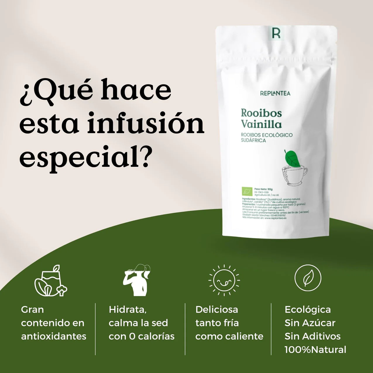Rooibos con Vainilla y Caléndula Ecológico 90g