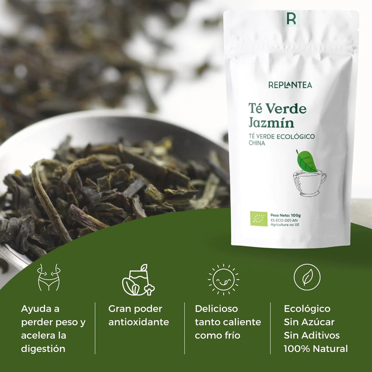 Té Verde Jazmín Ecológico 100g