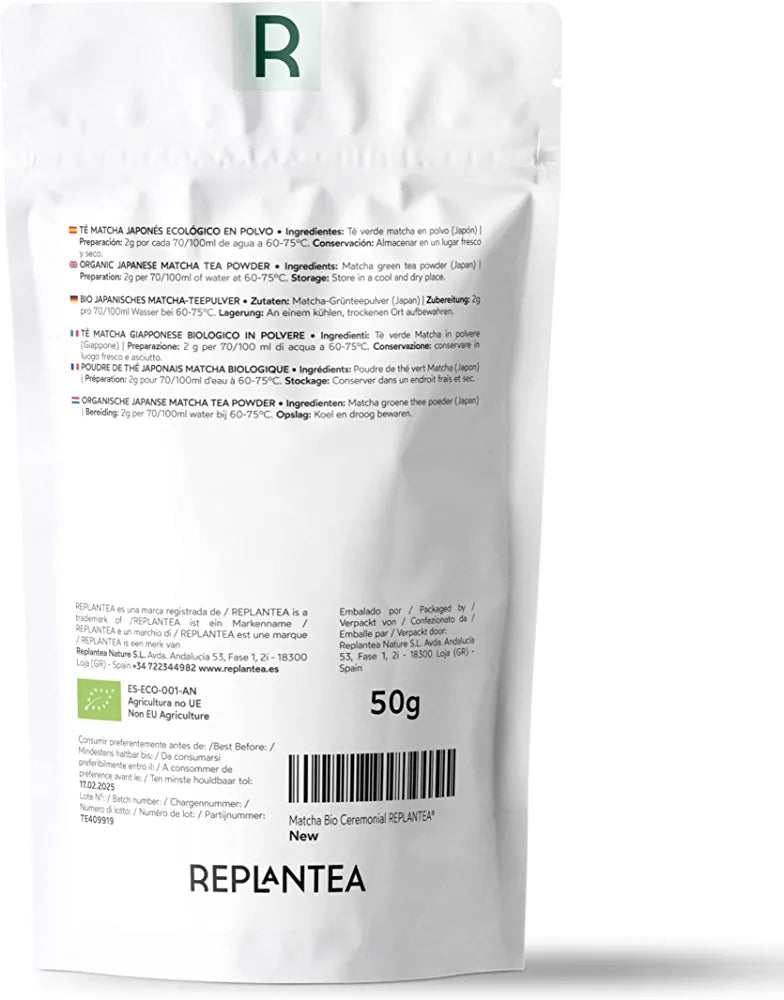 Té Matcha Ceremonial Japonés Ecológico 50g