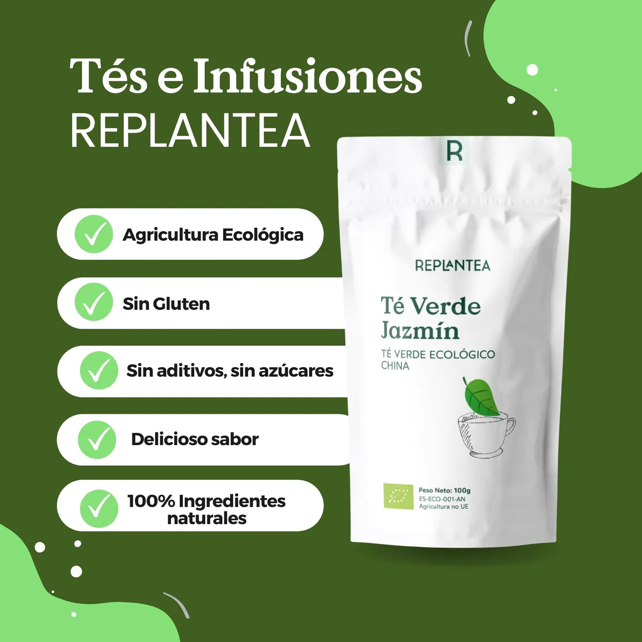 Té Verde Jazmín Ecológico 100g