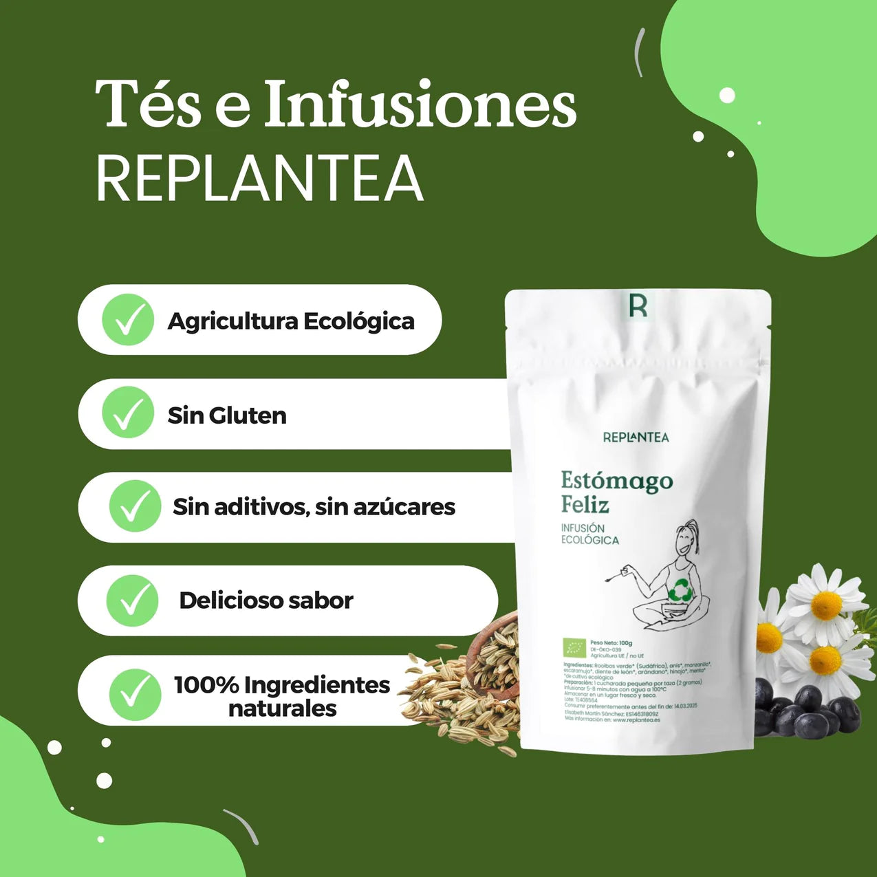 Infusión Estómago Feliz Ecológica 100g