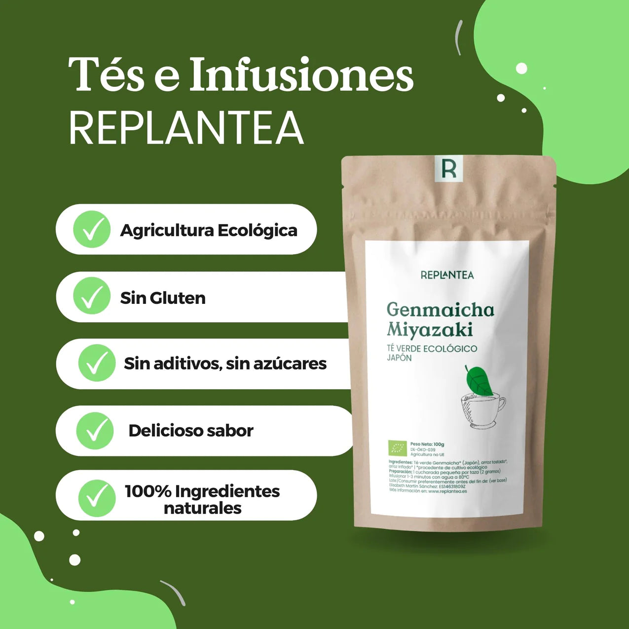 Té Verde Genmaicha Miyazaki Ecológico 100g