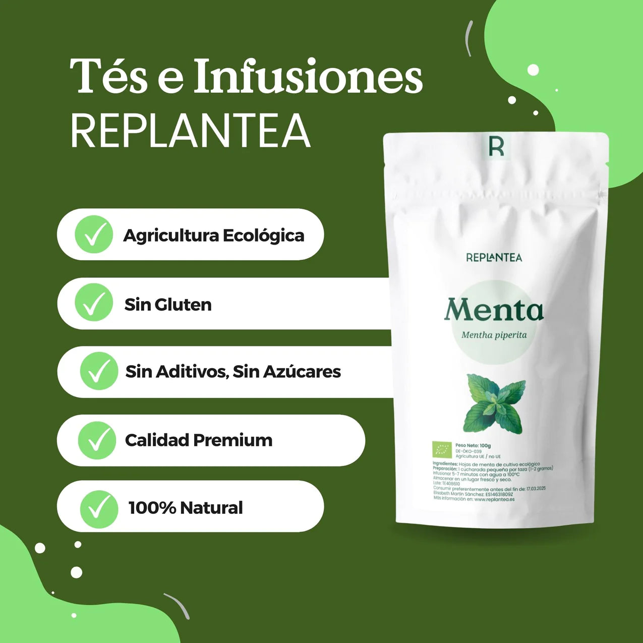 Infusión de Menta Ecológica 100g