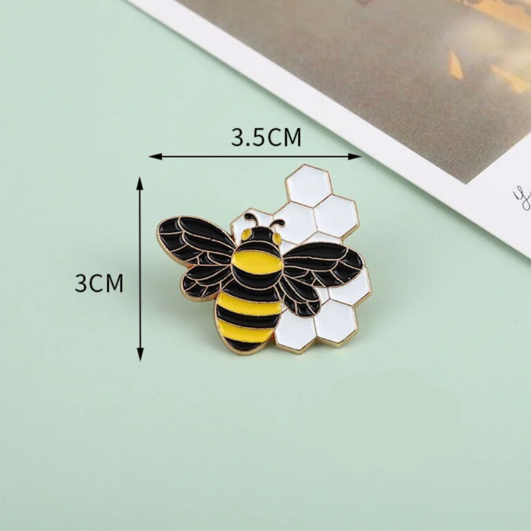 Pin abeja panal