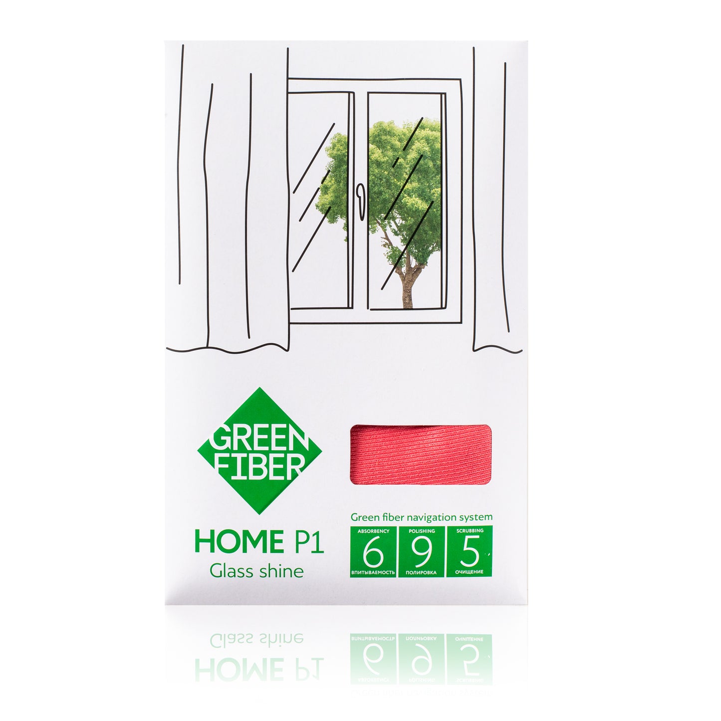 Green Fiber HOME P1 Fibra para cristal color fresa