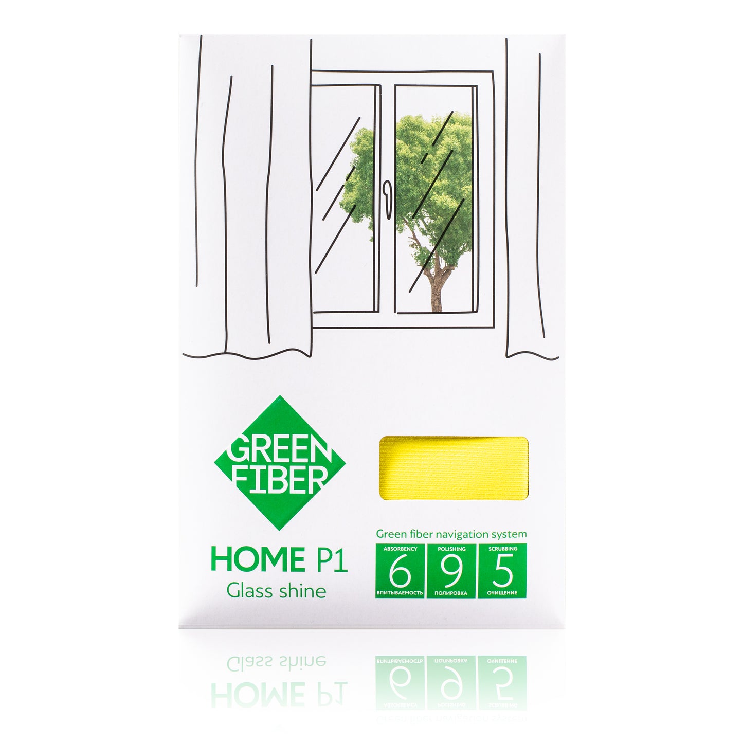 Green Fiber HOME P1 Fibra para cristal color amarillo limón