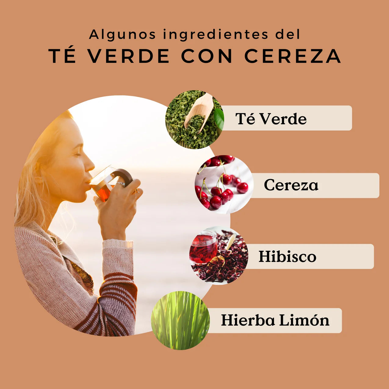 Té Verde con Cereza e Hibisco Ecológico 100g