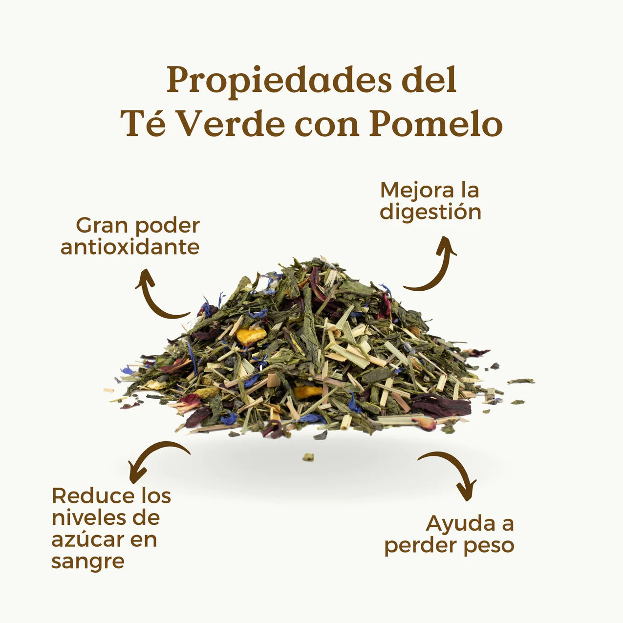 Té Verde con Pomelo, Mandarina y Granada Ecológico 100g