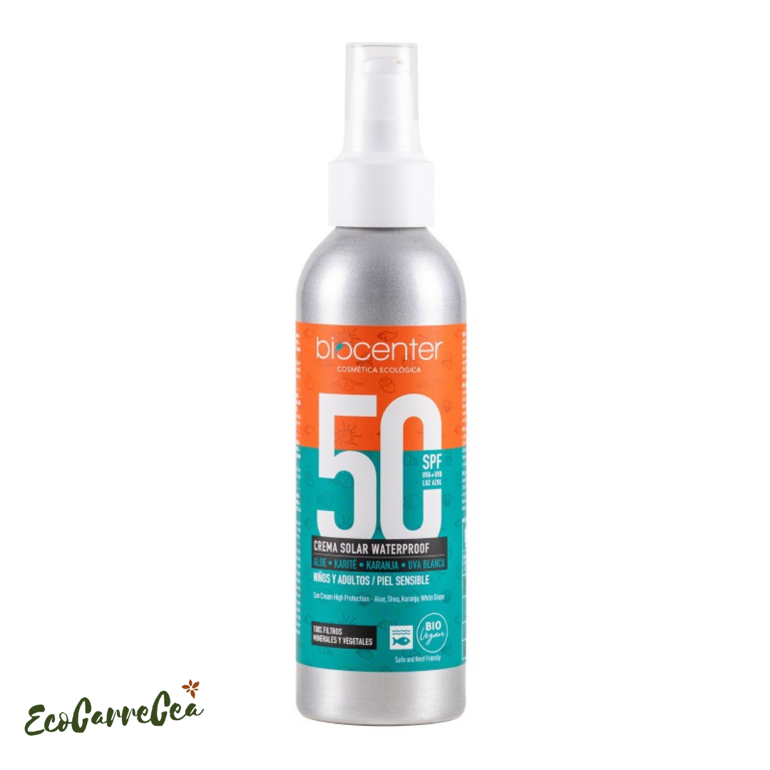 Crema solar natural SPF50.