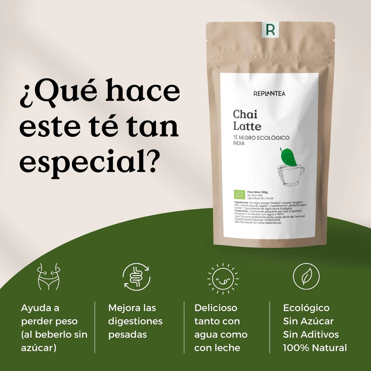 Té Negro Chai Latte Ecológico 100g