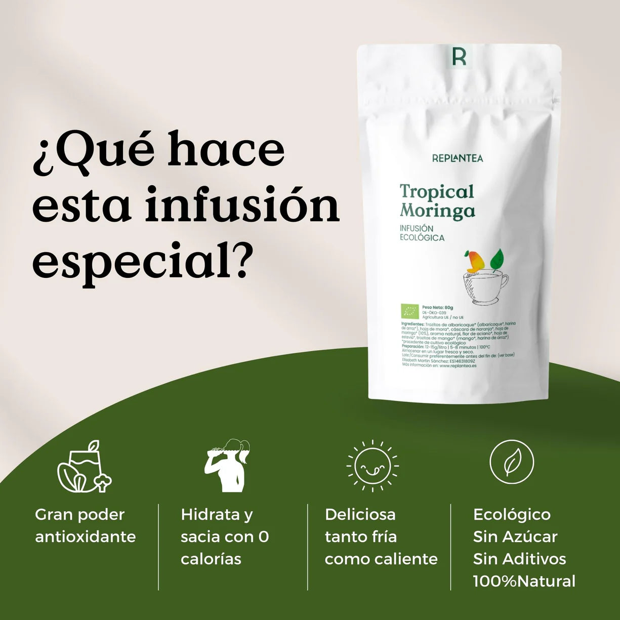 Infusión de Moringa y Mango Ecológica 100g