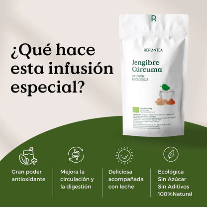 Infusión de Jengibre y Cúrcuma Ecológica 100g
