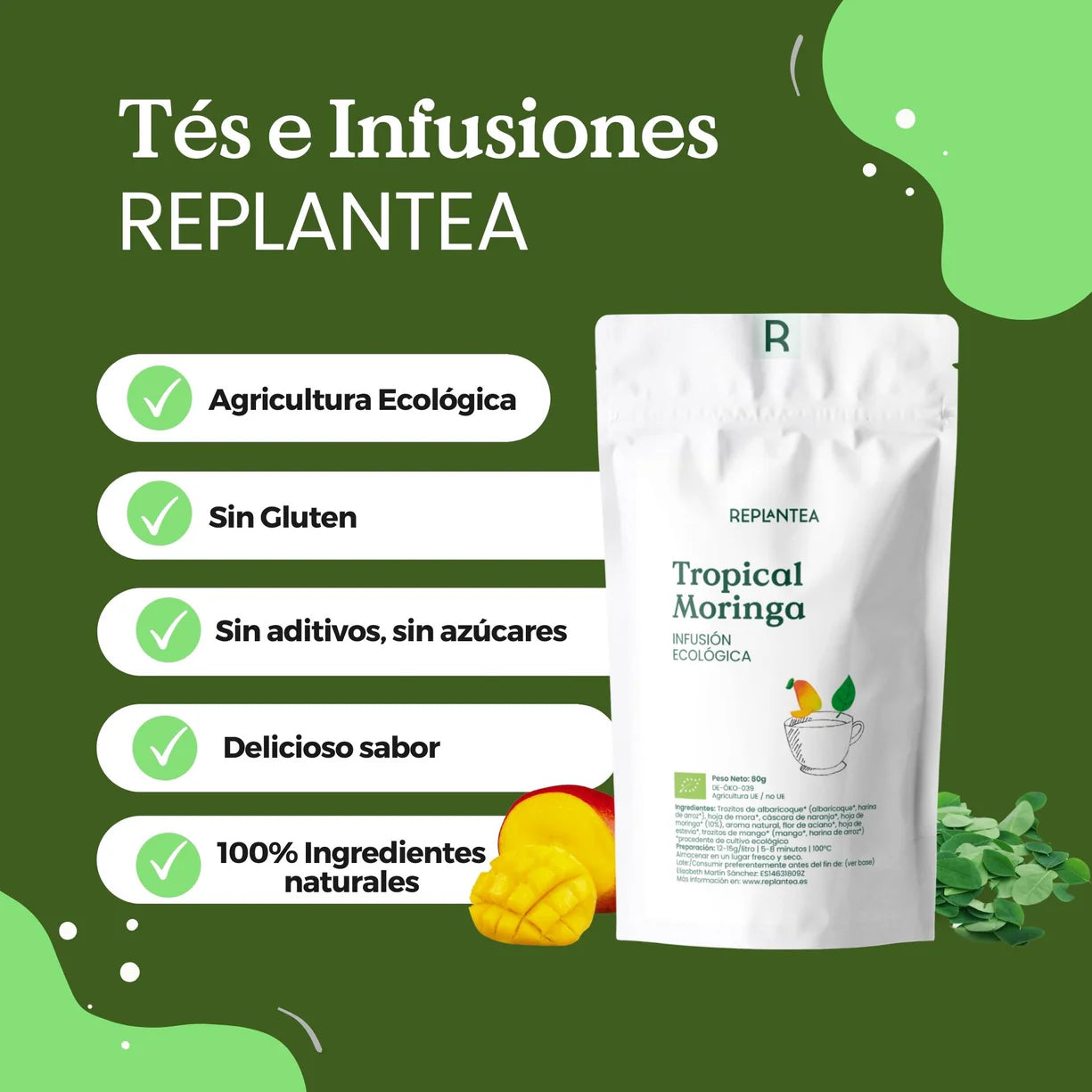 Infusión de Moringa y Mango Ecológica 100g