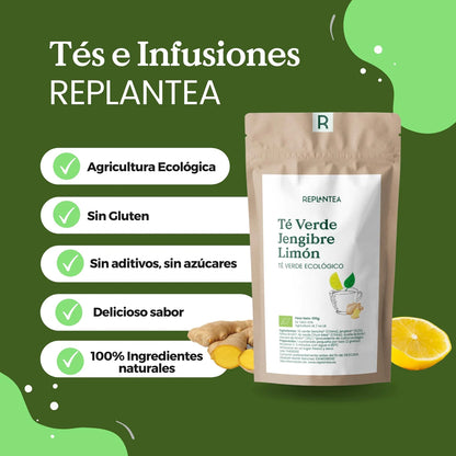 Té Verde con Jengibre y Limón Ecológico 100g