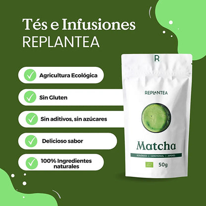 Té Matcha Ceremonial Japonés Ecológico 50g