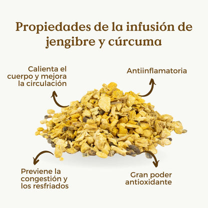 Infusión de Jengibre y Cúrcuma Ecológica 100g