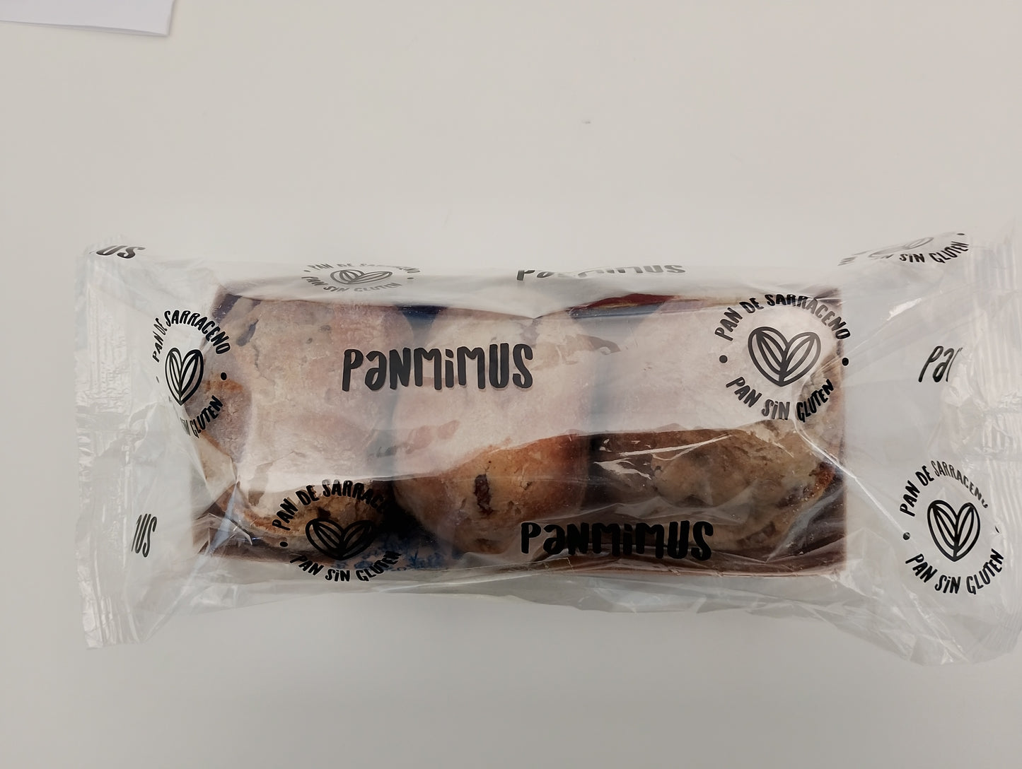Panmimus 3 PANECILLO ECOLÓGICO DE SARRACENO GERMINADO CON ARANDANOS y MANZANA SIN GLUTEN