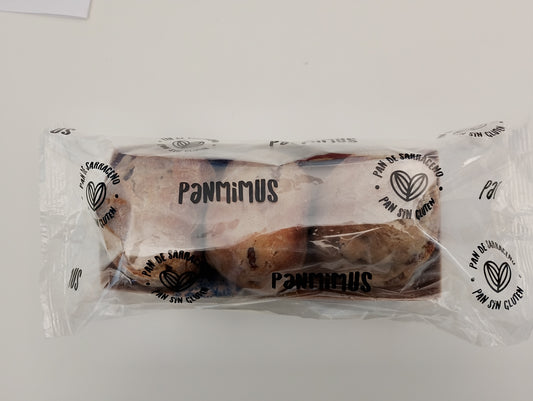 Panmimus 3 PANECILLO ECOLÓGICO DE SARRACENO GERMINADO CON ARANDANOS y MANZANA SIN GLUTEN