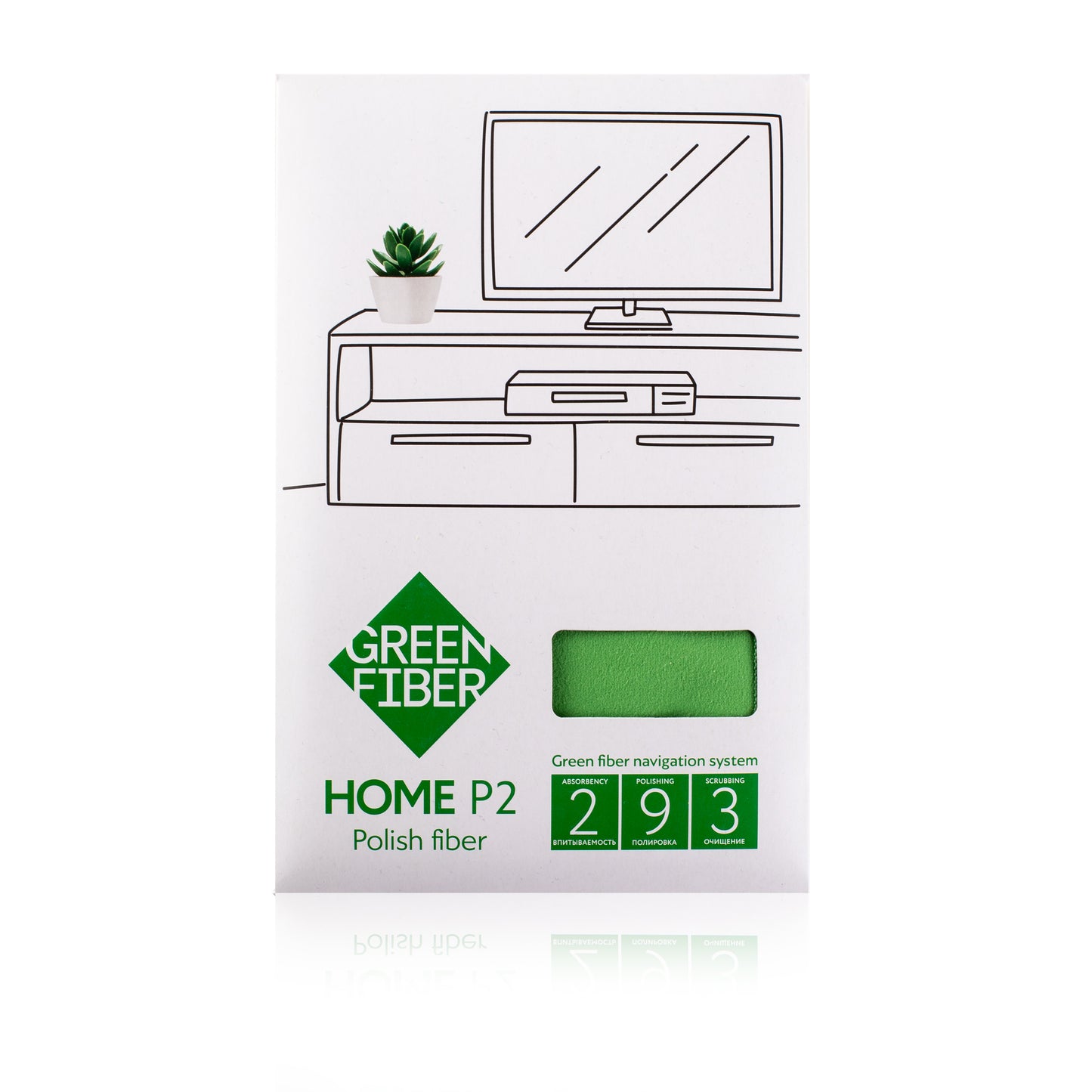 Green Fiber HOME P2 Fiber de pulido, verde