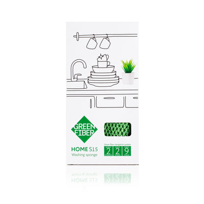 Green Fiber HOME S15 Esponja de fregar color verde
