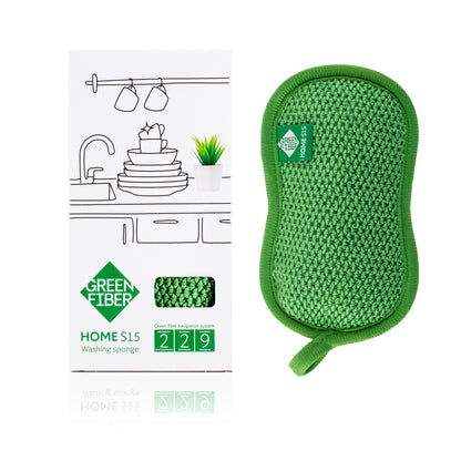Green Fiber HOME S15 Esponja de fregar color verde