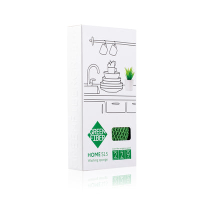 Green Fiber HOME S15 Esponja de fregar color verde