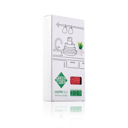 Green Fiber HOME S15 Esponja de fregar color fresa