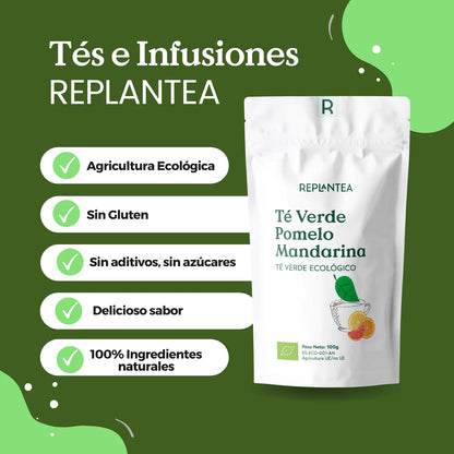 Té Verde con Pomelo, Mandarina y Granada Ecológico 100g
