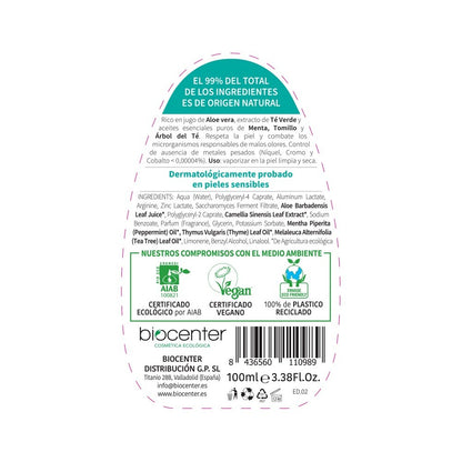 Desodorante Natural spray - Aloe, Menta, Tomillo