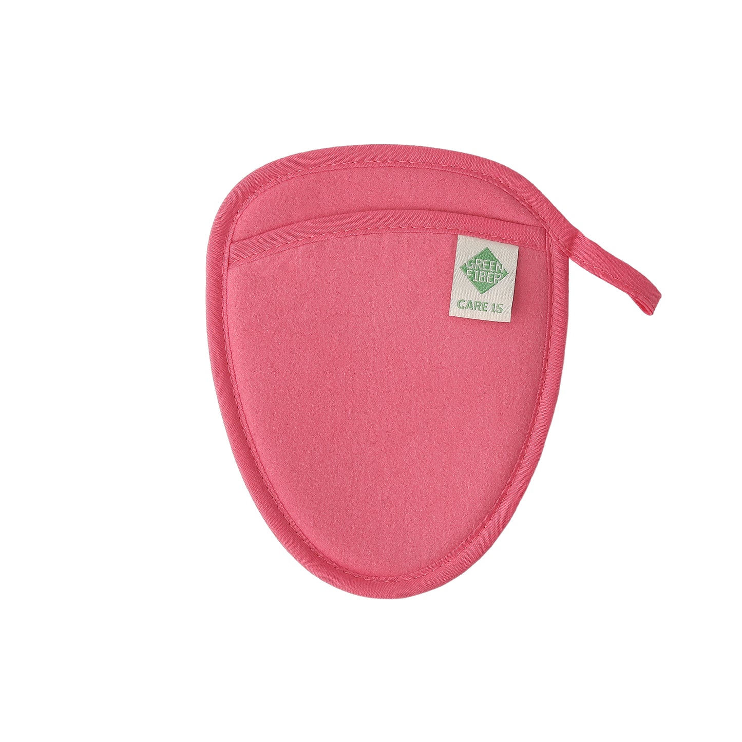 Green Fiber CARE 15 Guante de esponja de doble cara - desmaquillante y exfoliante fresita