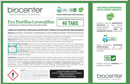 Pastillas ecológicas para Lavavajillas - 40 tabletas Zero Waste