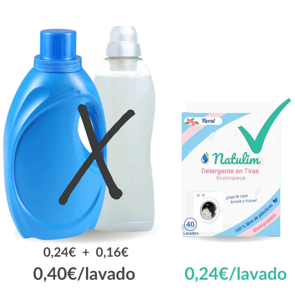 Detergente tiras Biodegradable floral, Natulim - Productos Ecológicos